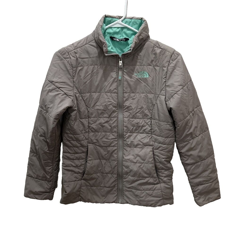 The North Face Girls Harway Insulated Jacket Gray Green Large 14/16